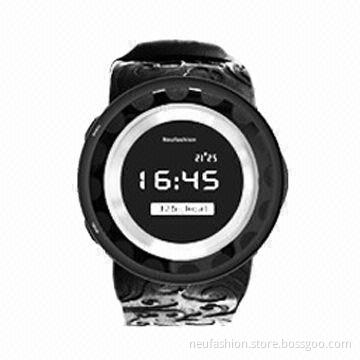 Wristwatch with Pedometer Function, Chronograph Function, Bluetooth V2.0 Caller ID and SMS Display